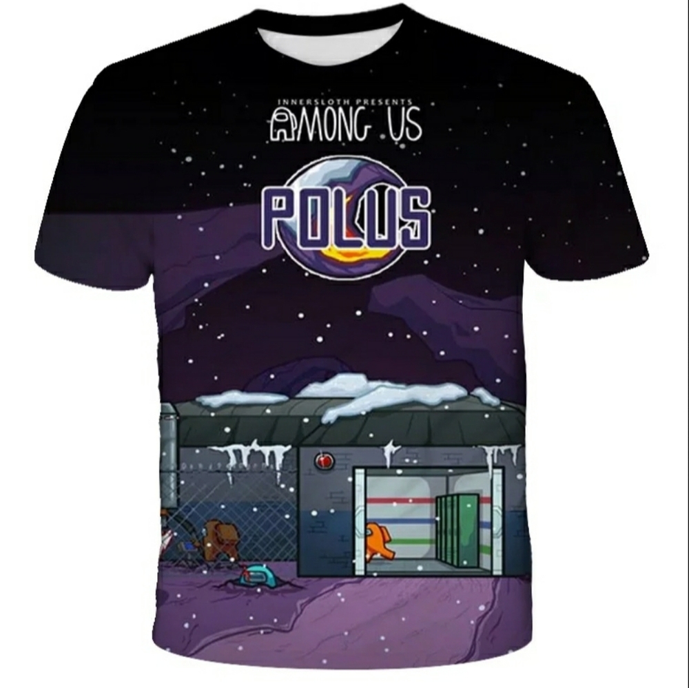 Among Us Funny T-shirt Print Impostor Boys Girls